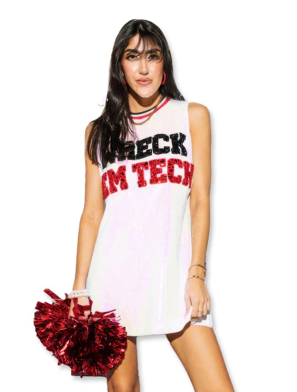 Texas Tech Queen of Sparkles "Wreck Em Tech" Tank Dress - Image 3
