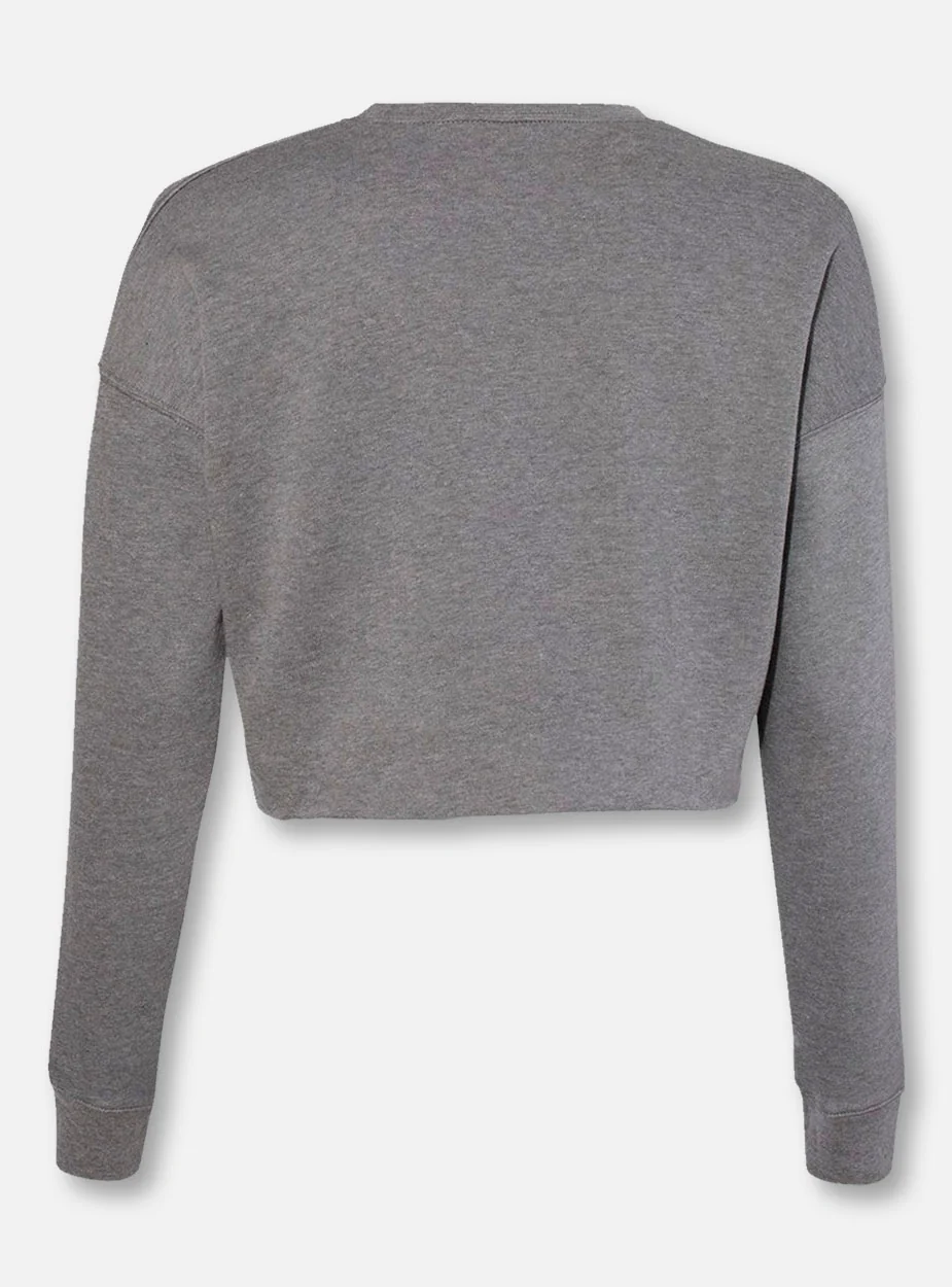 Texas Tech Raider Red "Vintage Bar Belle" Cropped Sweatshirt - Image 2