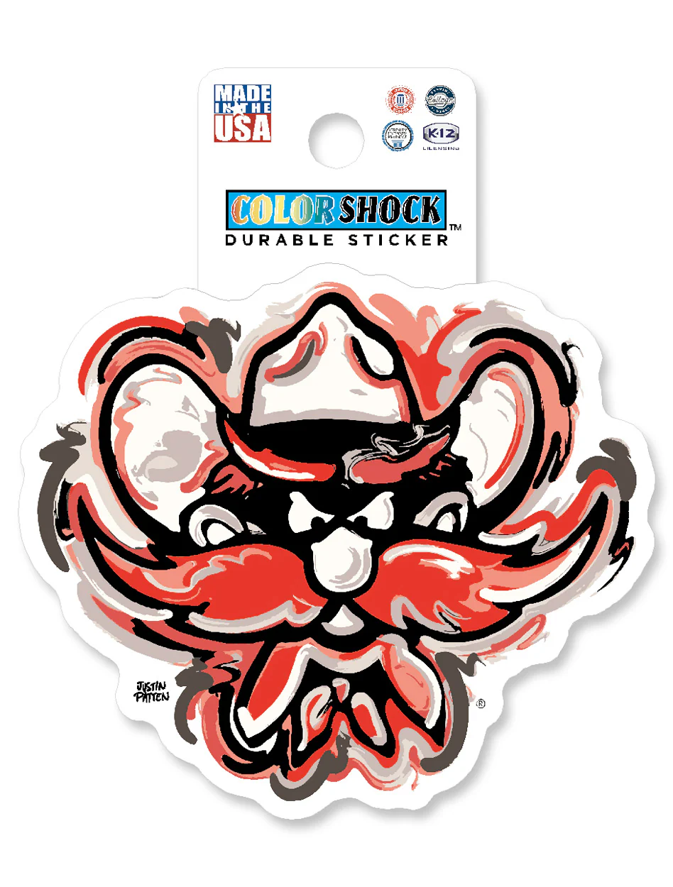 Texas Tech "Red Raider Canvas" Durable Sticker