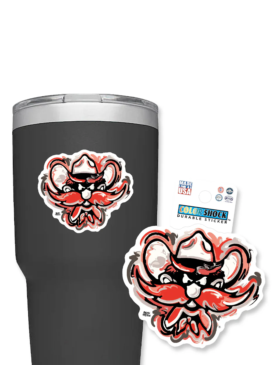 Texas Tech "Red Raider Canvas" Durable Sticker - Image 2