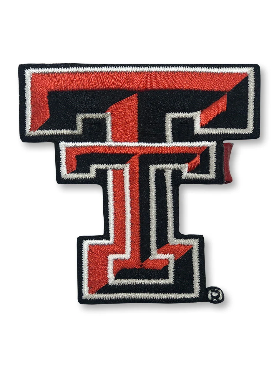Texas Tech Red Raideres 2 1/2" Double T Patch Clip