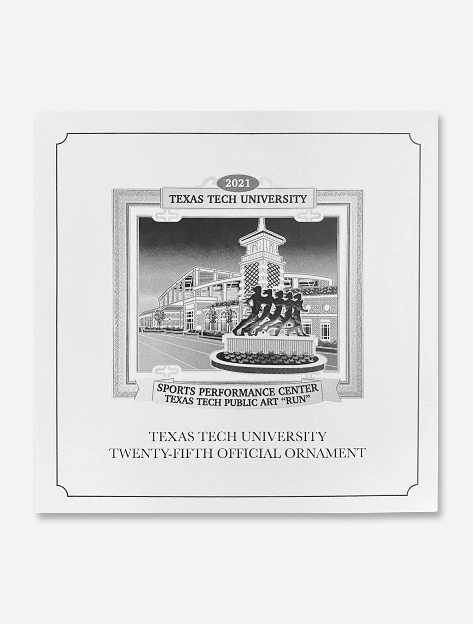 Texas Tech Red Raiders 2021 "Sports Performance Center" 25th Official Ornament - Image 4