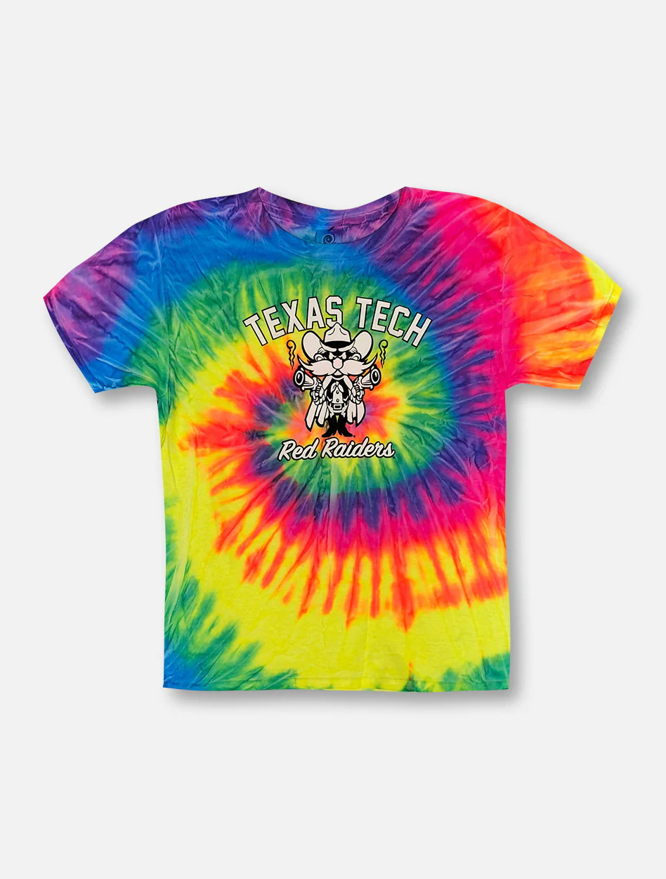 Texas Tech Red Raiders Arch Over Raider Red YOUTH Tie Dye T-Shirt