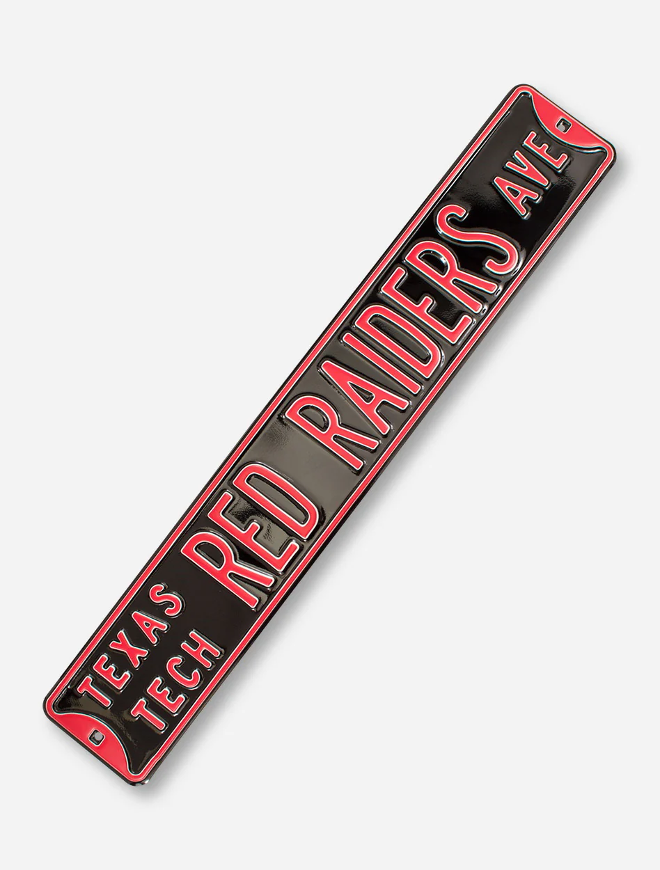 Texas Tech Red Raiders Ave Street Sign