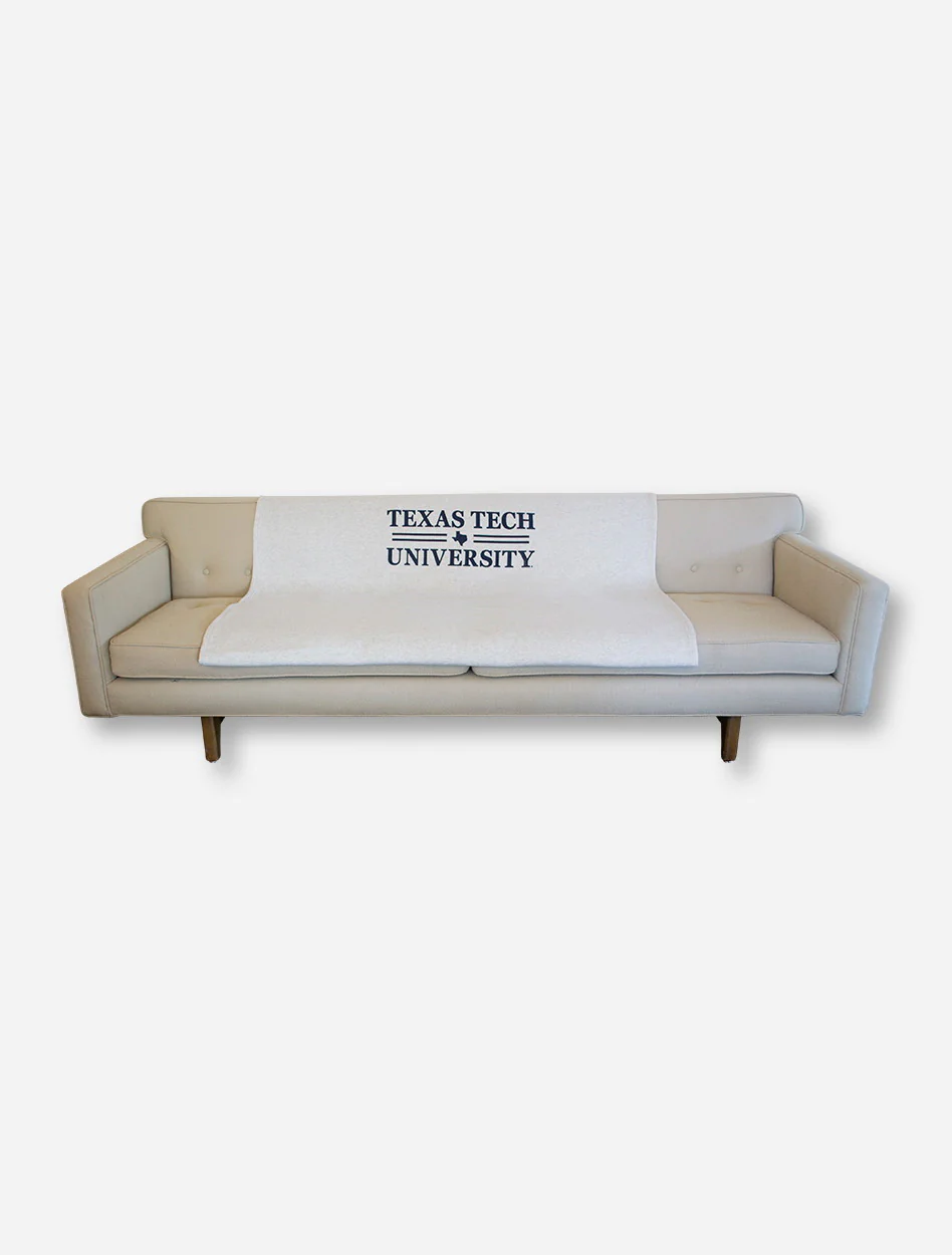 Texas Tech Red Raiders Bar None Navy Text Sweatshirt Blanket - Image 4