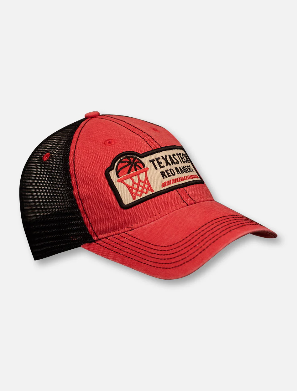 Texas Tech Red Raiders Basketball Hoop Patch Mesh Back Cap - Image 2