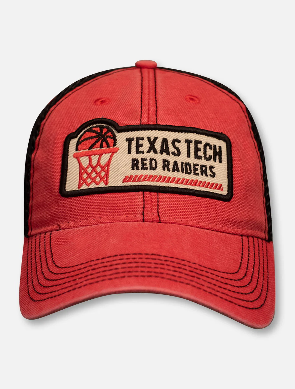 Texas Tech Red Raiders Basketball Hoop Patch Mesh Back Cap - Image 3