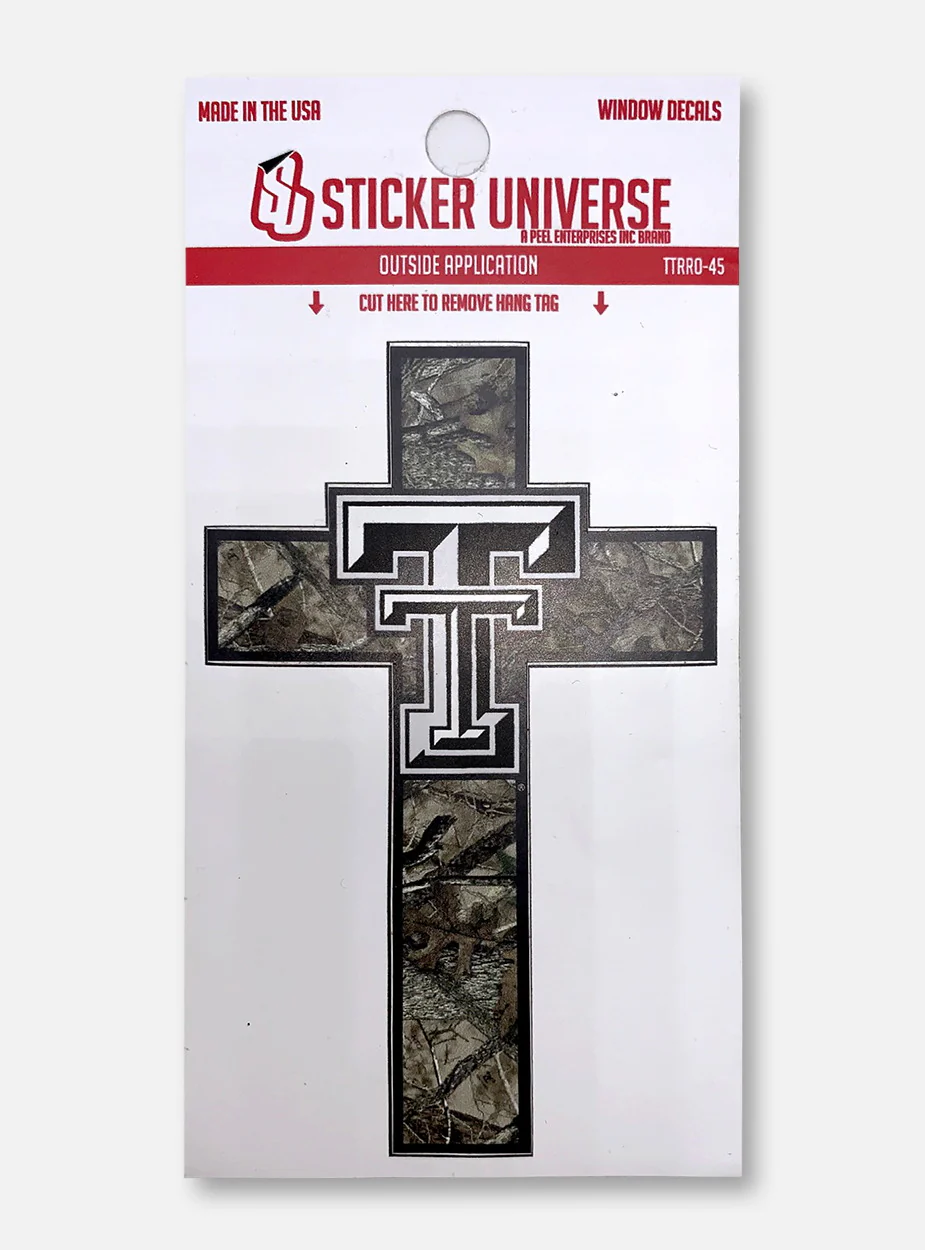 Texas Tech Red Raiders Camo Cross Decal