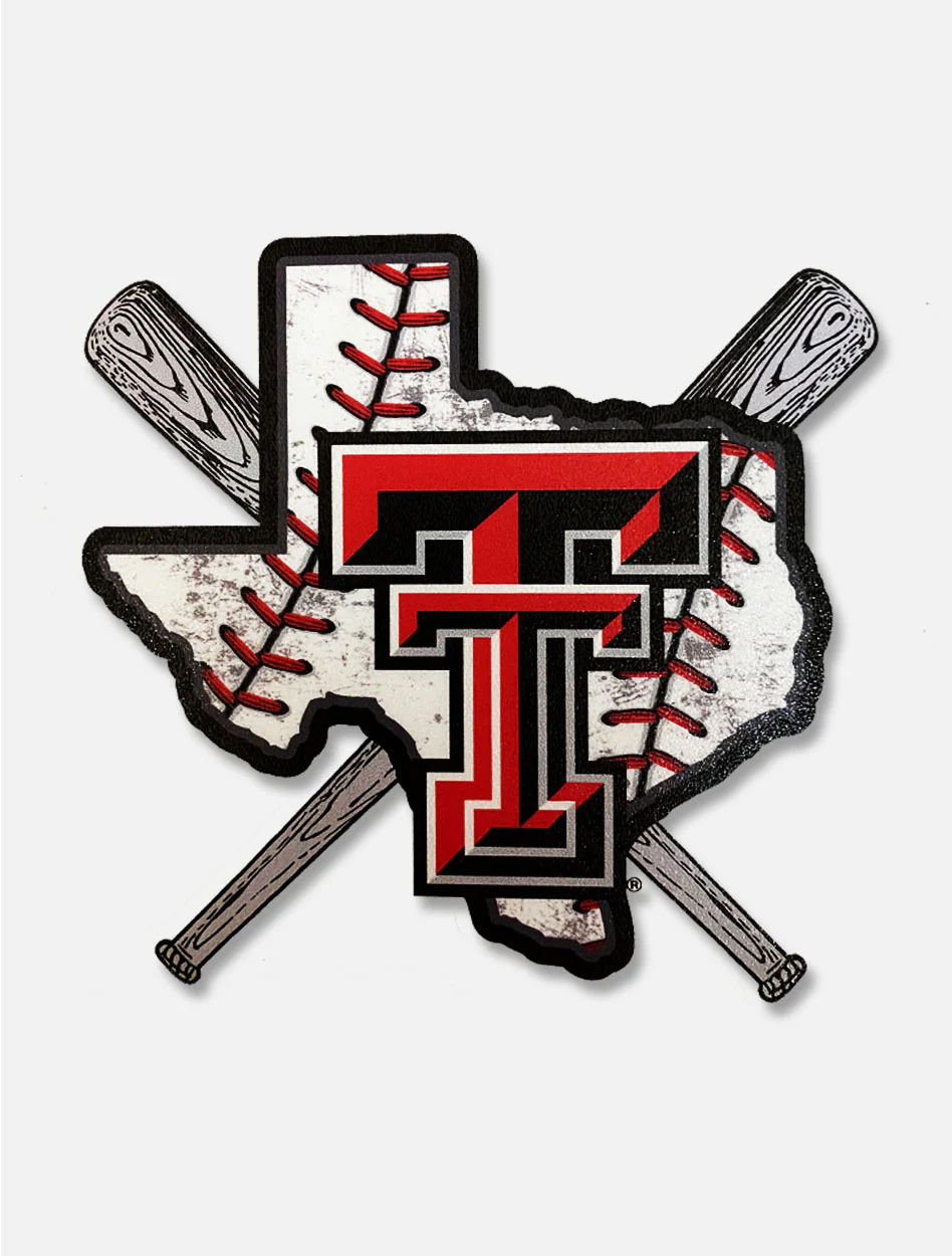 Texas Tech Red Raiders Double T Baseball Pride Crossbat Decal