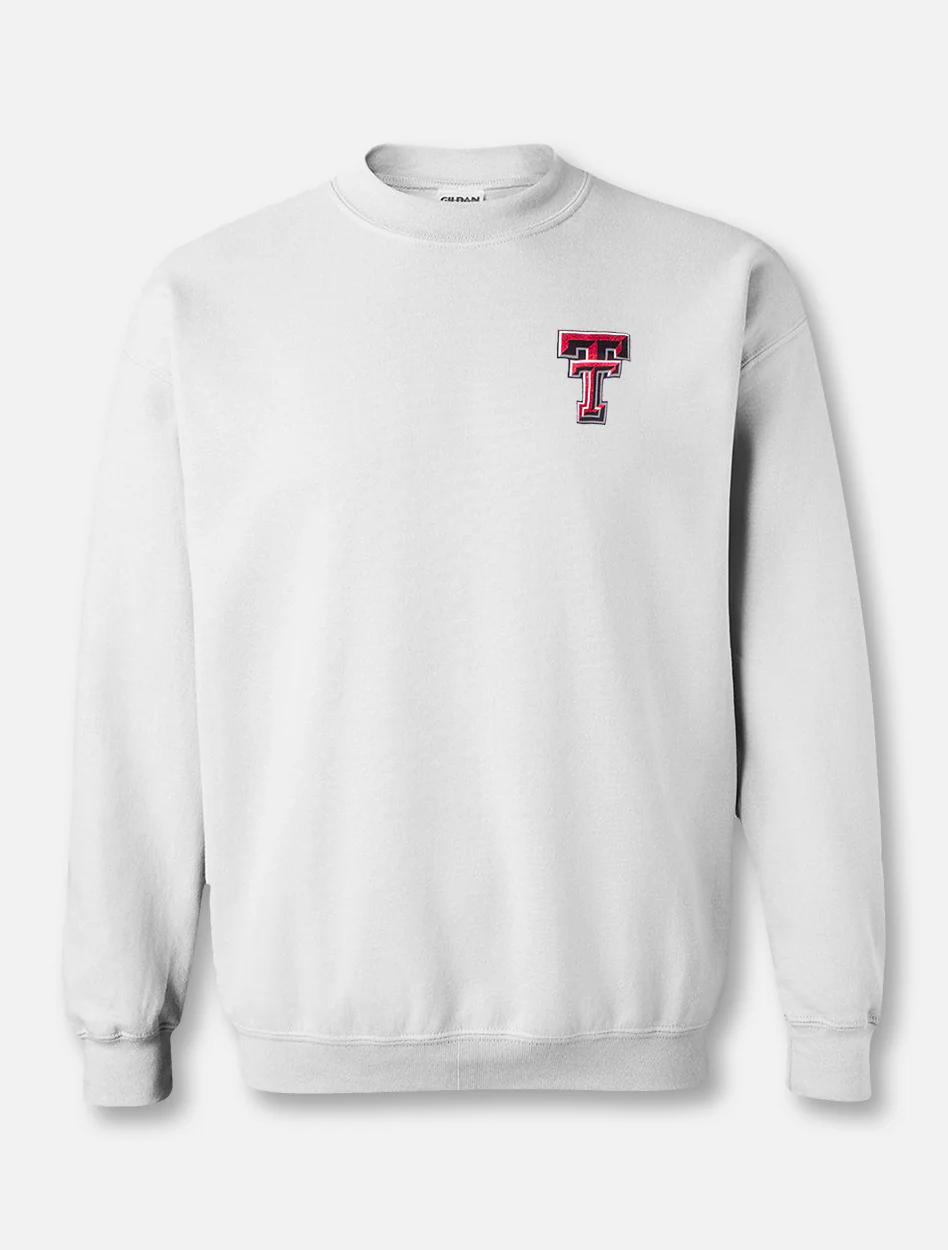 Texas Tech Red Raiders Double T Glitter Raider Red Crewneck Sweatshirt - Image 4