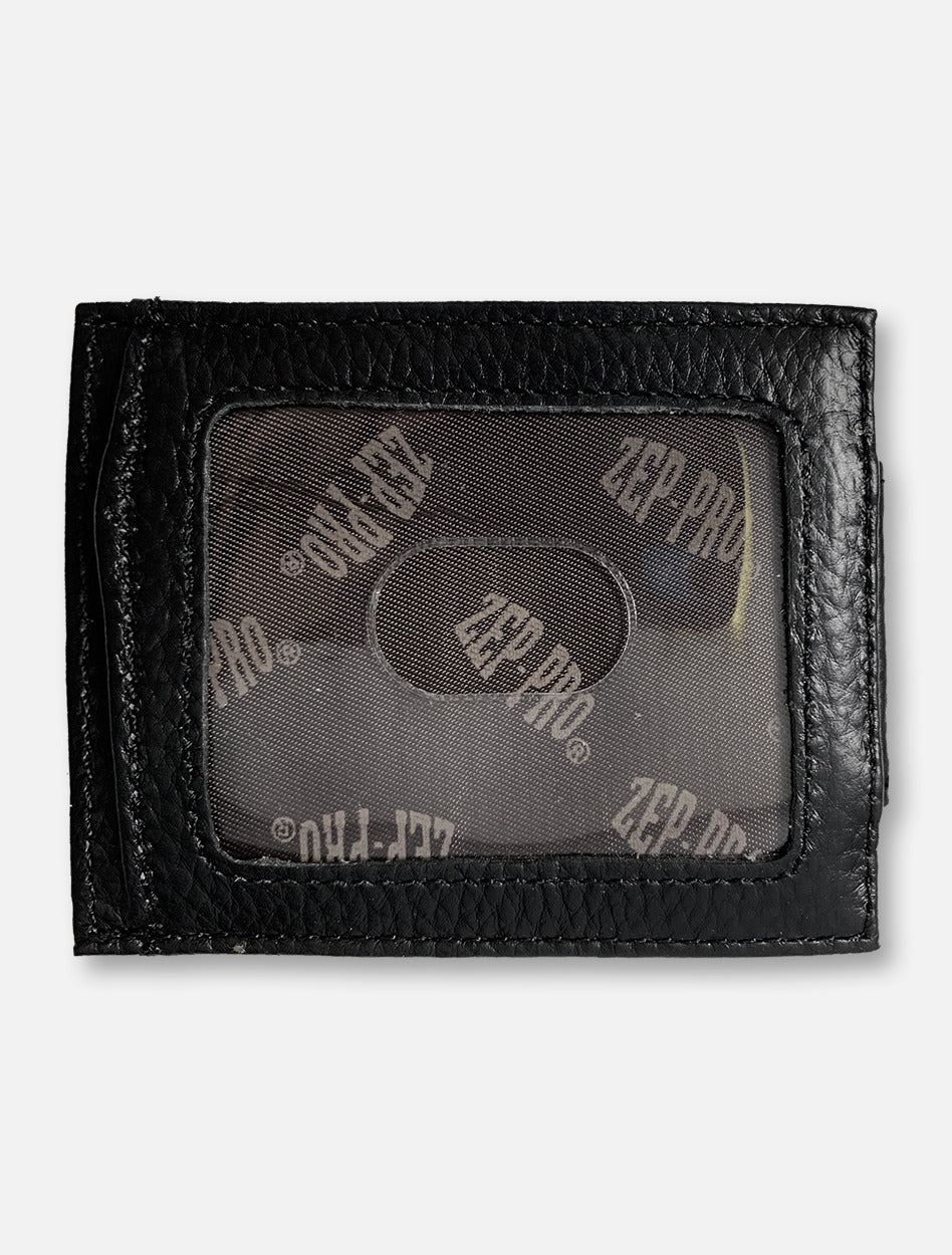 Texas Tech Red Raiders Double T  Pebble Black Front Pocket Wallet - Image 2