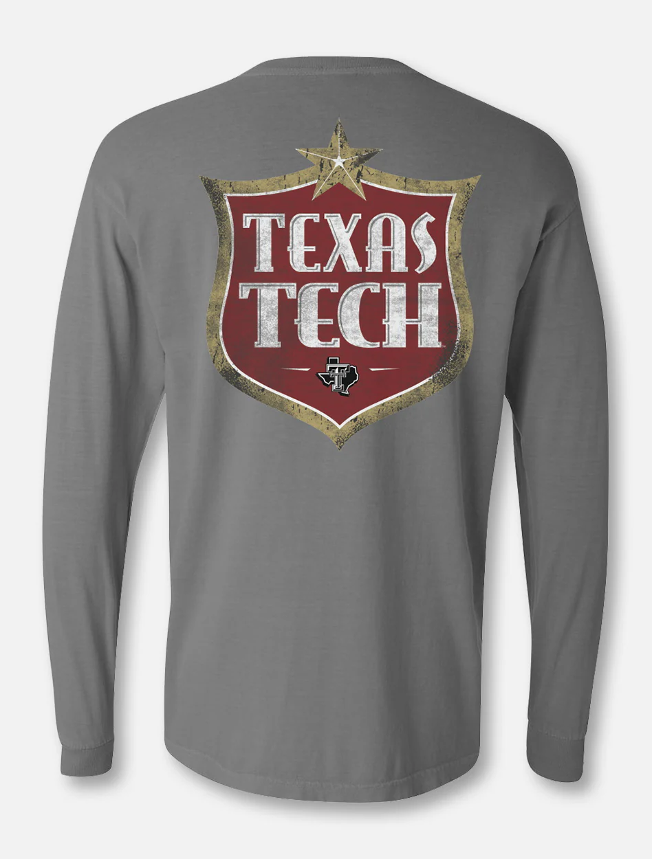 Texas Tech Red Raiders Double T "Postal Service" Grey Long Sleeve T-Shirt