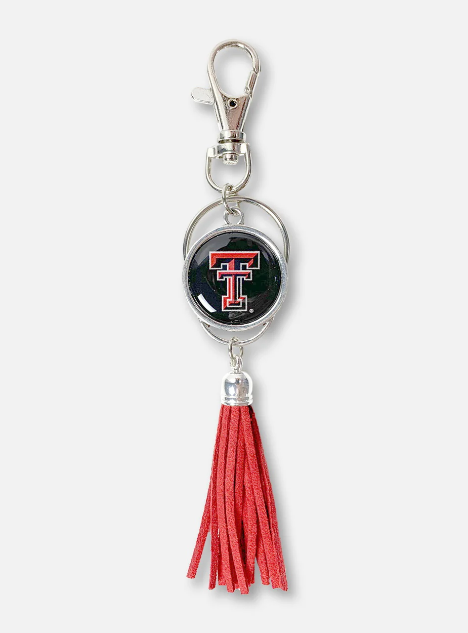Texas Tech Red Raiders Double T Red Tassel Keychain