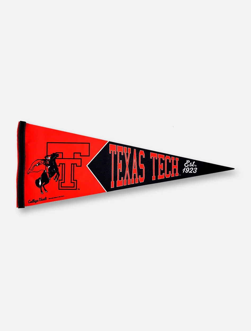 Texas Tech Red Raiders Double T Vault Logo Pennant