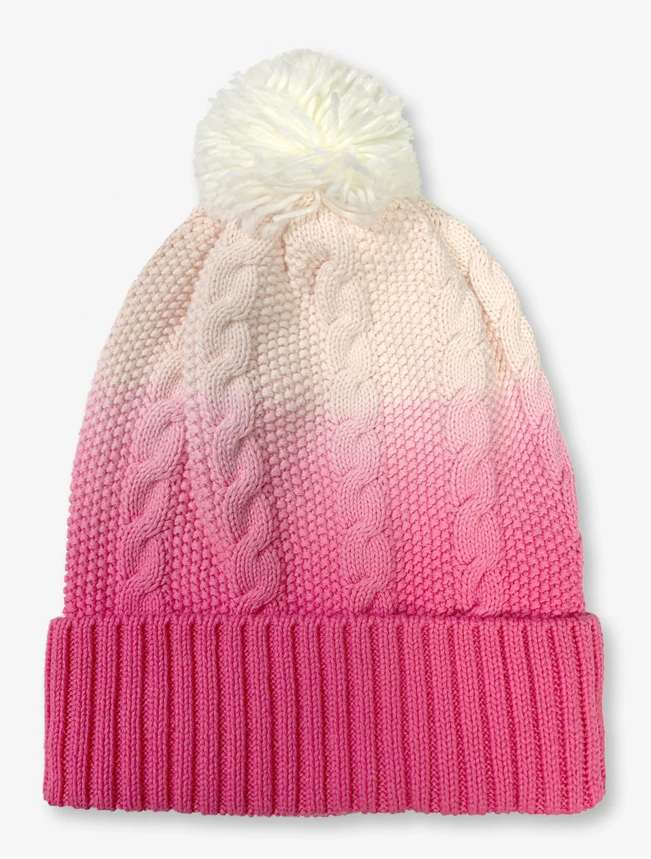 Texas Tech Red Raiders Double T YOUTH  "Dissolve" Pink Pom Beanie - Image 2