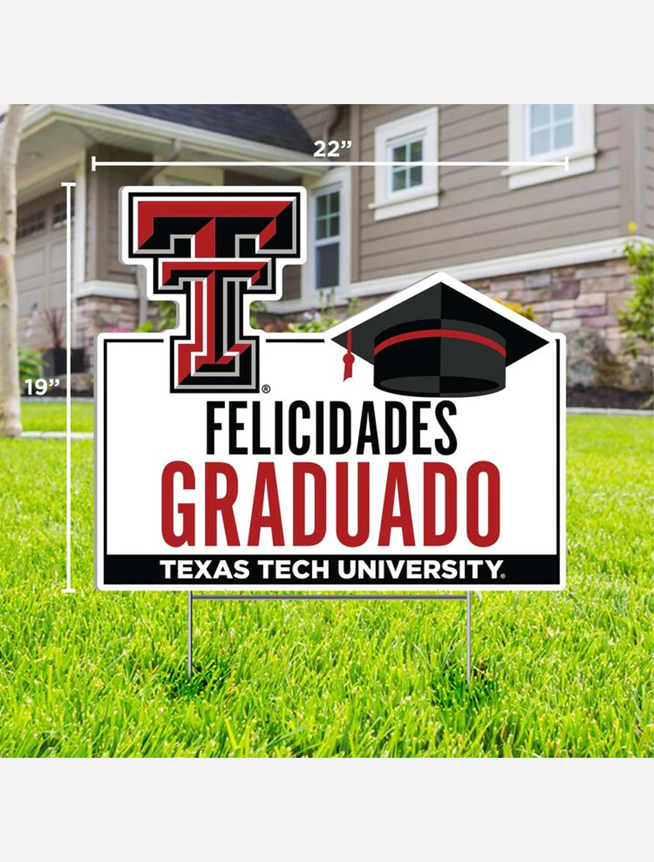 Texas Tech Red Raiders "Felicidades Graduado"  Lawn Sign