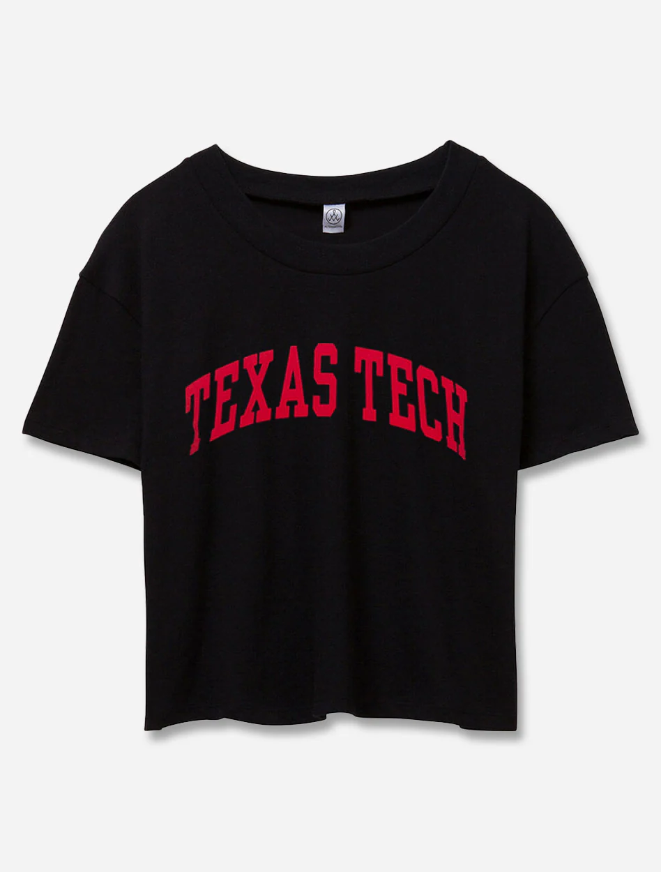 Texas Tech Red Raiders "Flocked Arch " Crop Top - Image 2