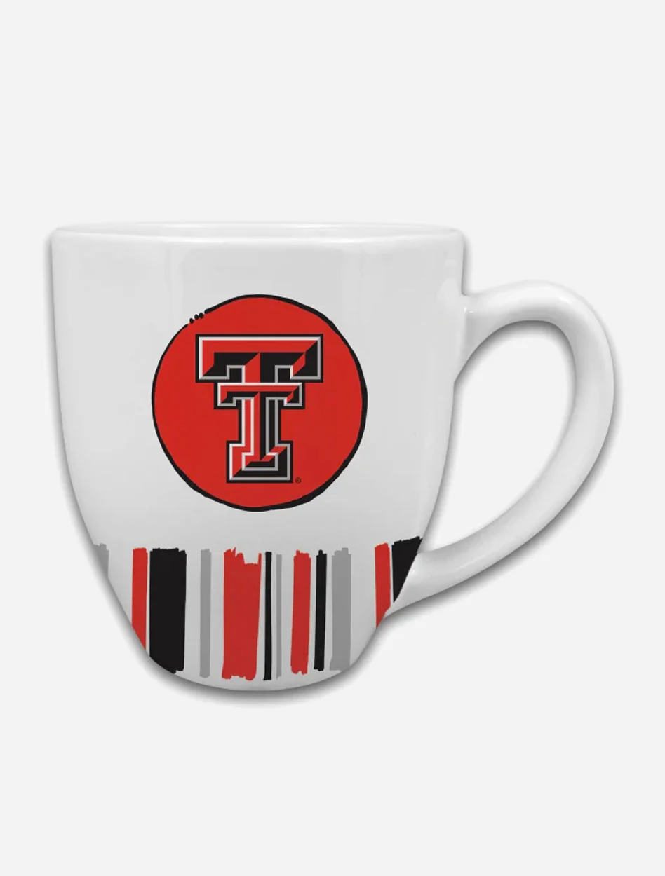 Texas Tech Red Raiders Heart Striped Coffee Mug - Image 2