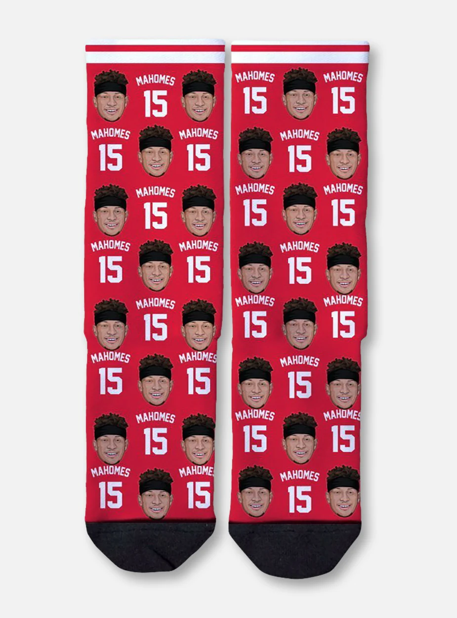 Texas Tech Red Raiders Kansas City Chiefs Patrick Mahomes  "Repeating Logo" Socks - Image 2