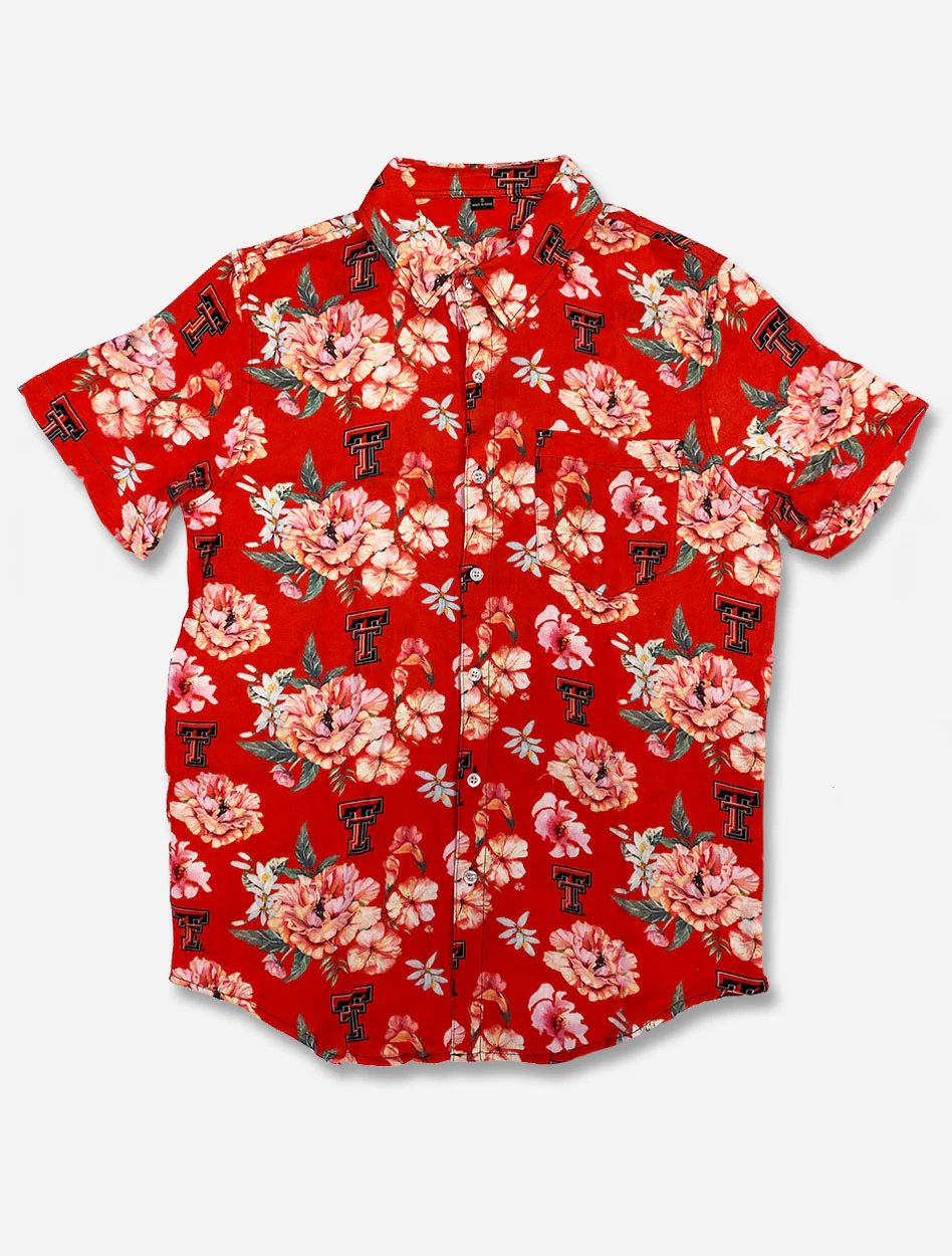 Texas Tech Red Raiders "Linen Feel" Hawaiian Button Down