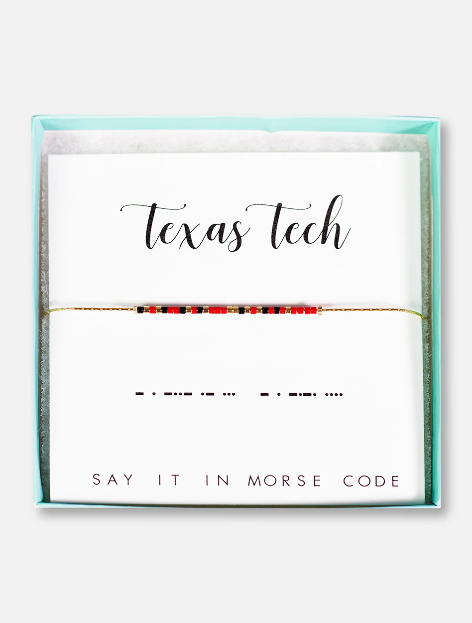 Texas Tech Red Raiders Morse Code Bracelet