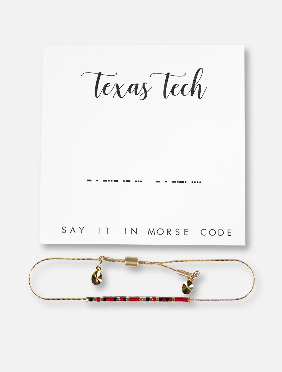 Texas Tech Red Raiders Morse Code Bracelet - Image 2