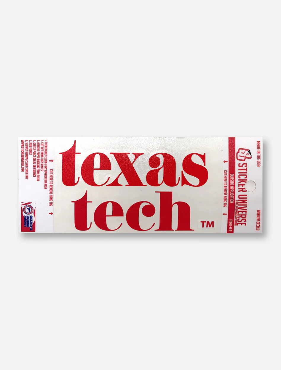 Texas Tech Red Raiders Pristine Window Decal - Image 2