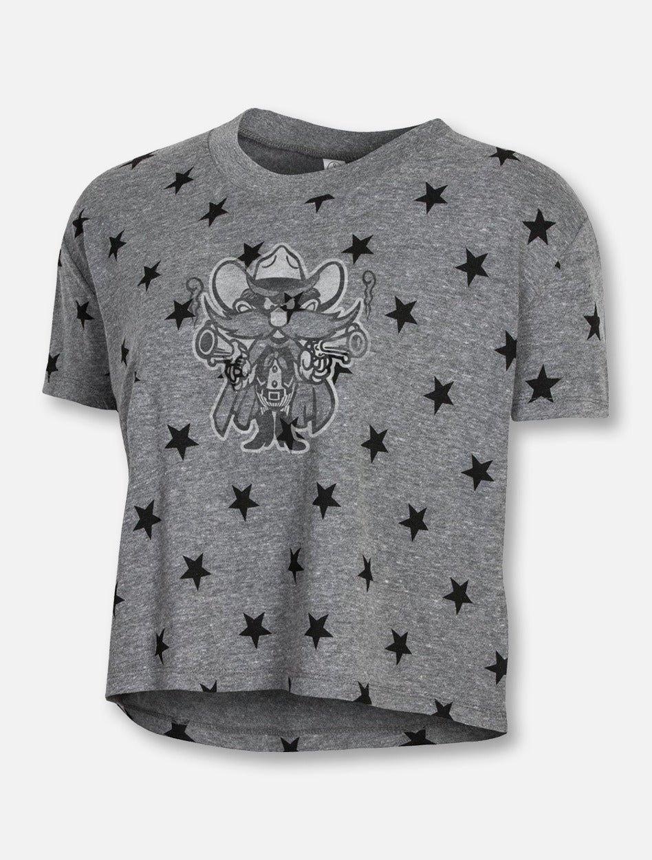 Texas Tech Red Raiders Raider Red on Star Crop Top