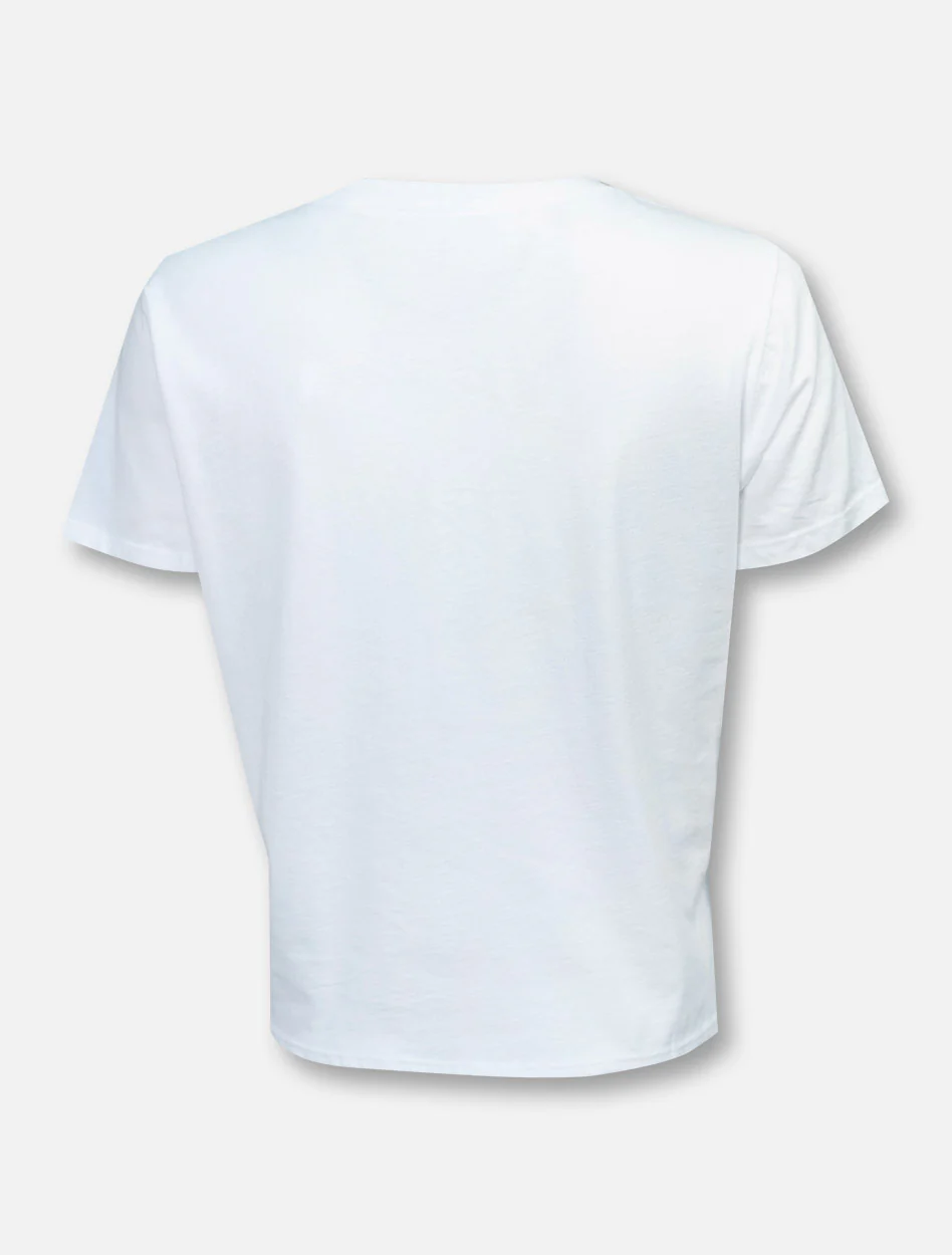 Texas Tech Red Raiders "Rugged Football Font" Front Tie Crop Top - Image 2