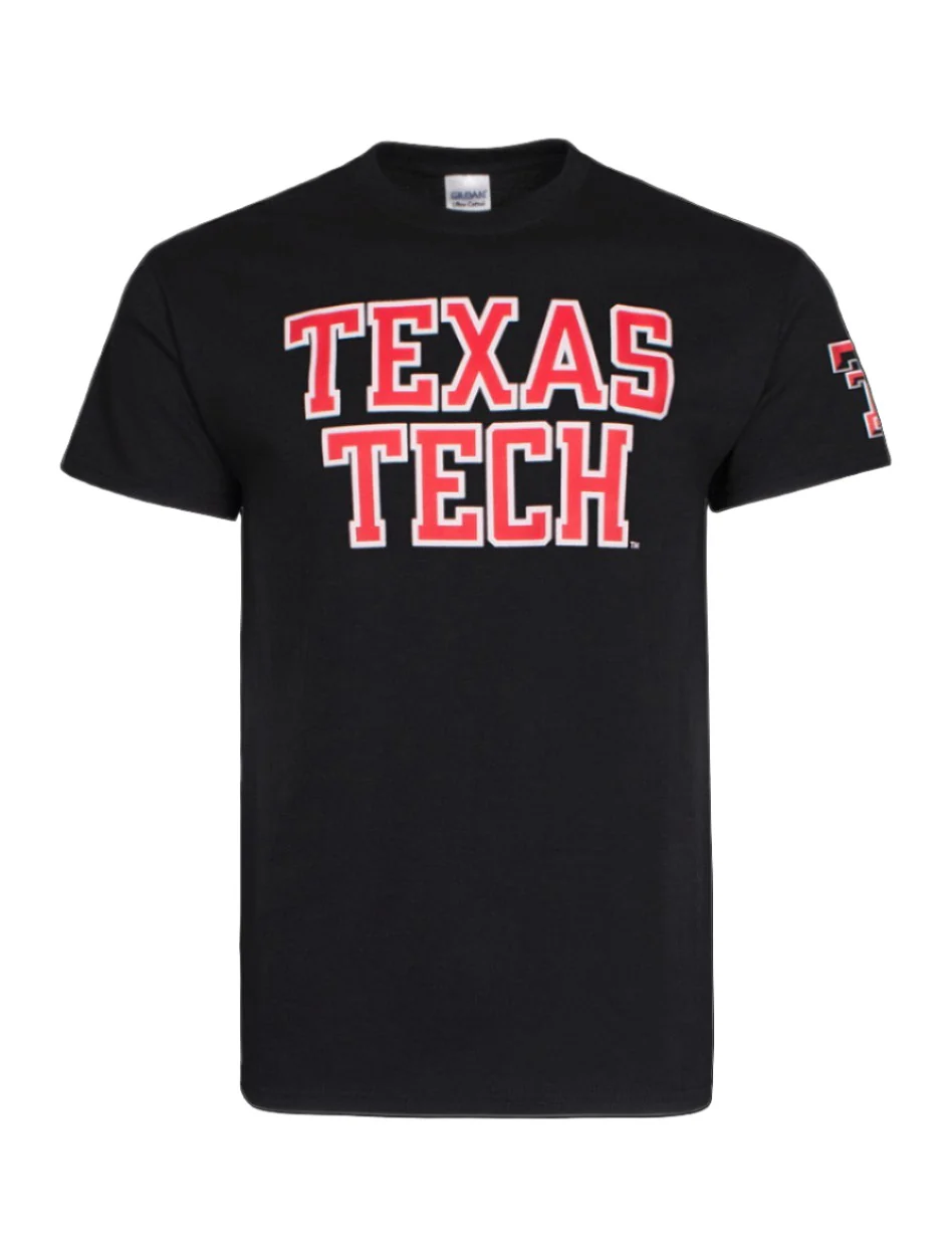 Texas Tech "Football Font Rugged" T-Shirt