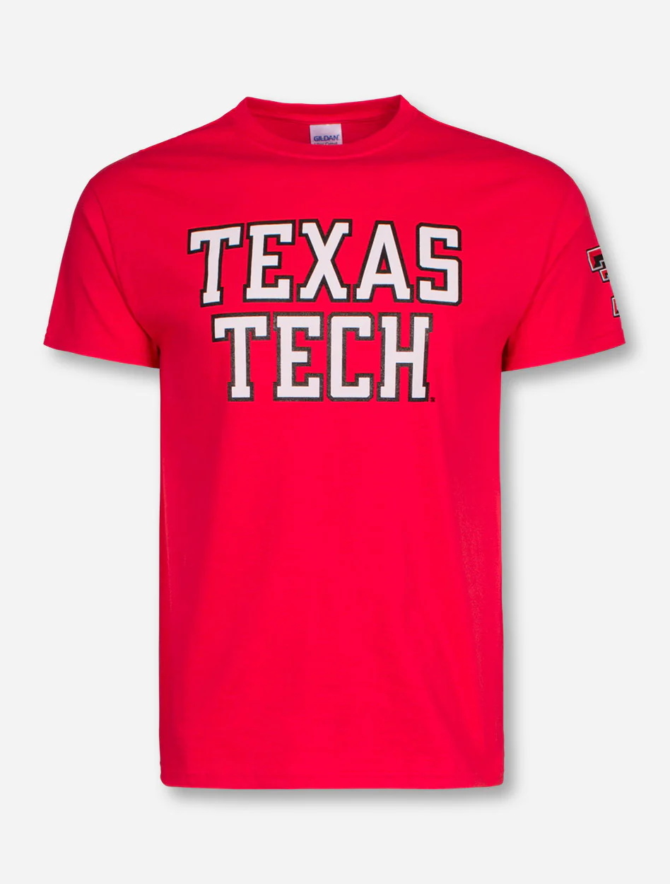 Texas Tech "Football Font Rugged" T-Shirt - Image 3