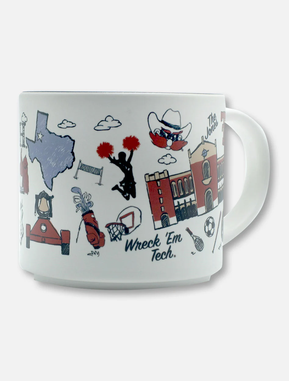 Texas Tech Red Raiders Scribbled Multi-Logo Coffee Mug - Image 2