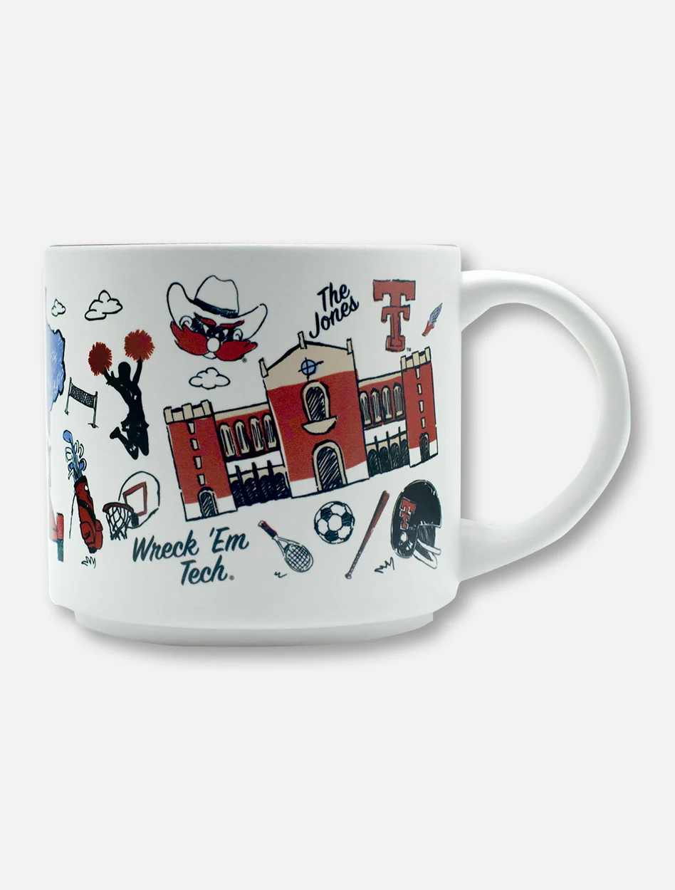 Texas Tech Red Raiders Scribbled Multi-Logo Coffee Mug - Image 4