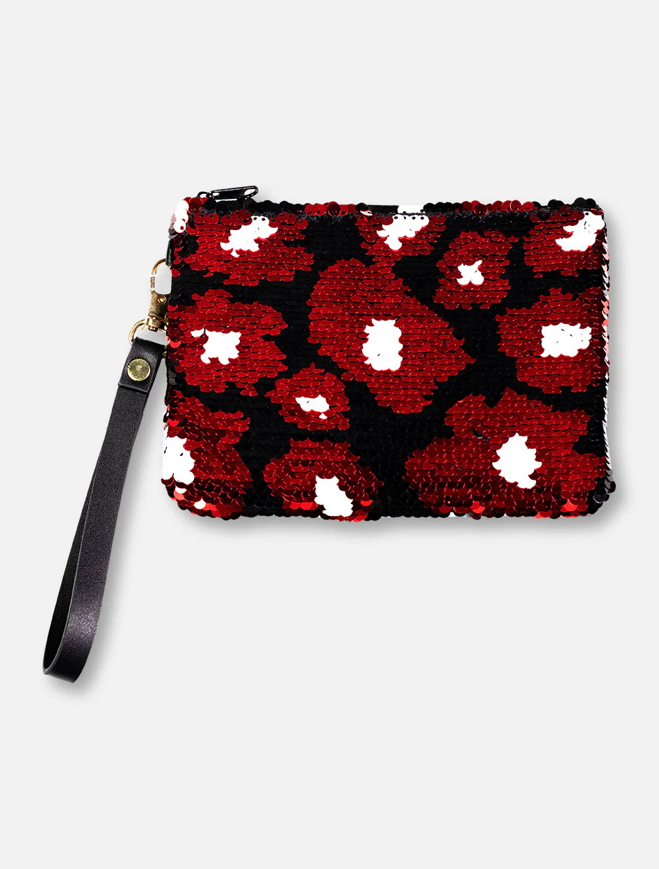 Texas Tech Red Raiders Sequined "Claire" Wristlet Clutch