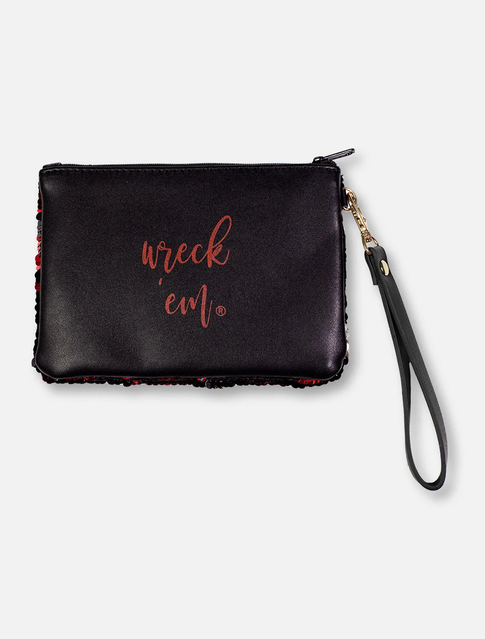 Texas Tech Red Raiders Sequined "Claire" Wristlet Clutch - Image 2
