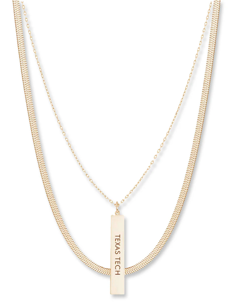 Texas Tech Red Raiders Shelby & Grace "Kona" Pendant 2 Tiered Necklace - Image 2