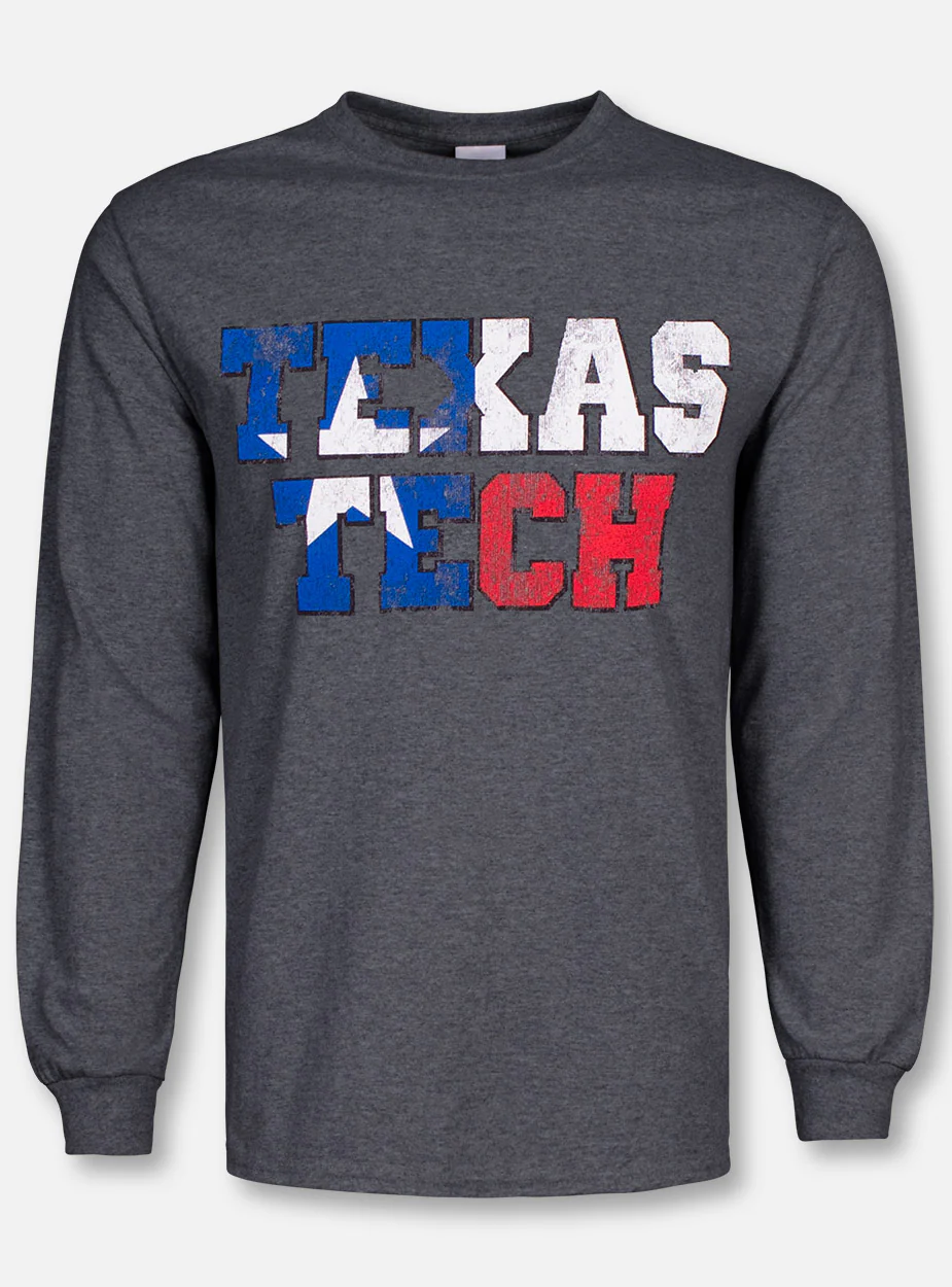 Texas Tech Red Raiders "State Flag Stack" Long Sleeve T-Shirt