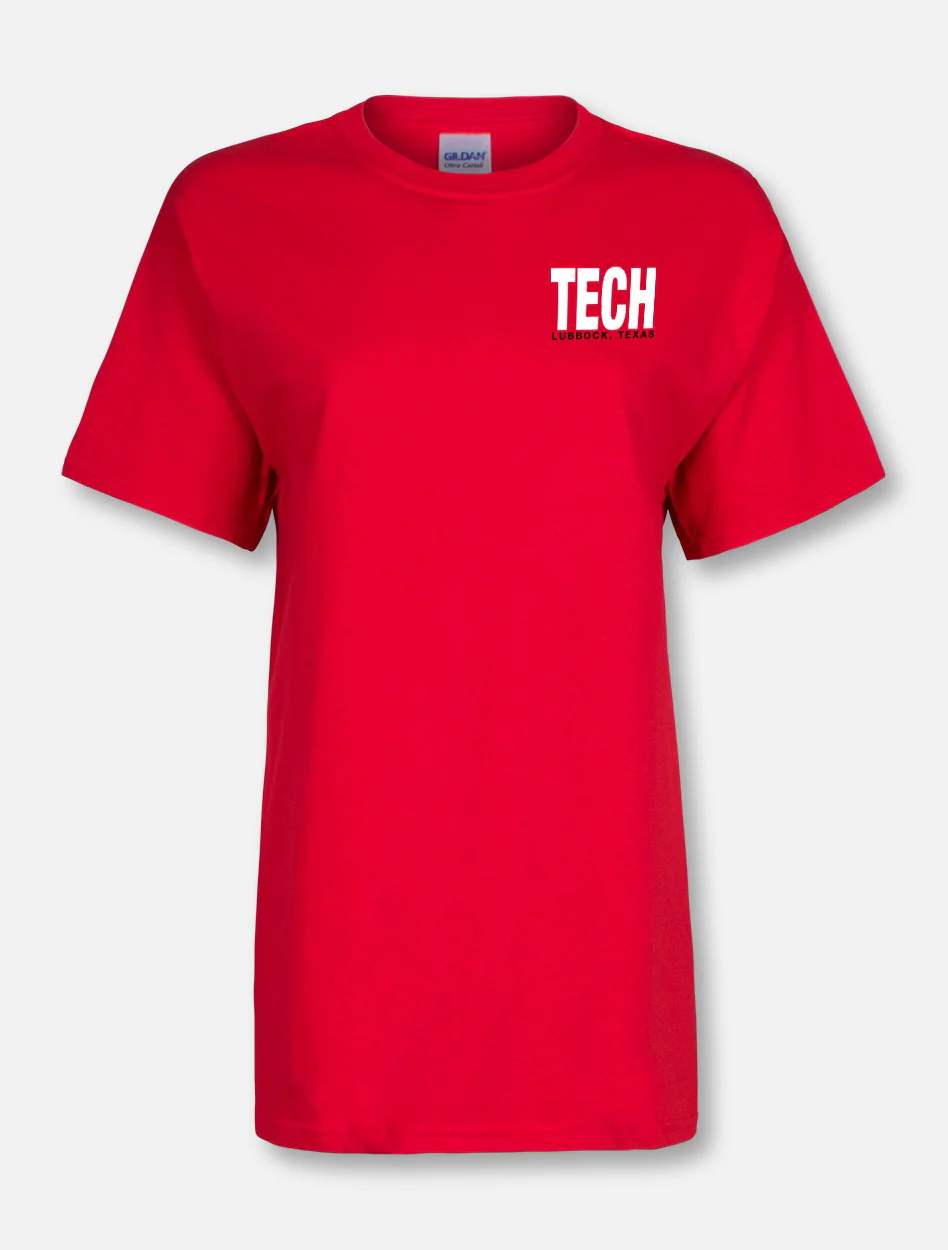 Texas Tech Red Raiders TECH Block In Cheetah Short Sleeved T-Shirt - Image 4