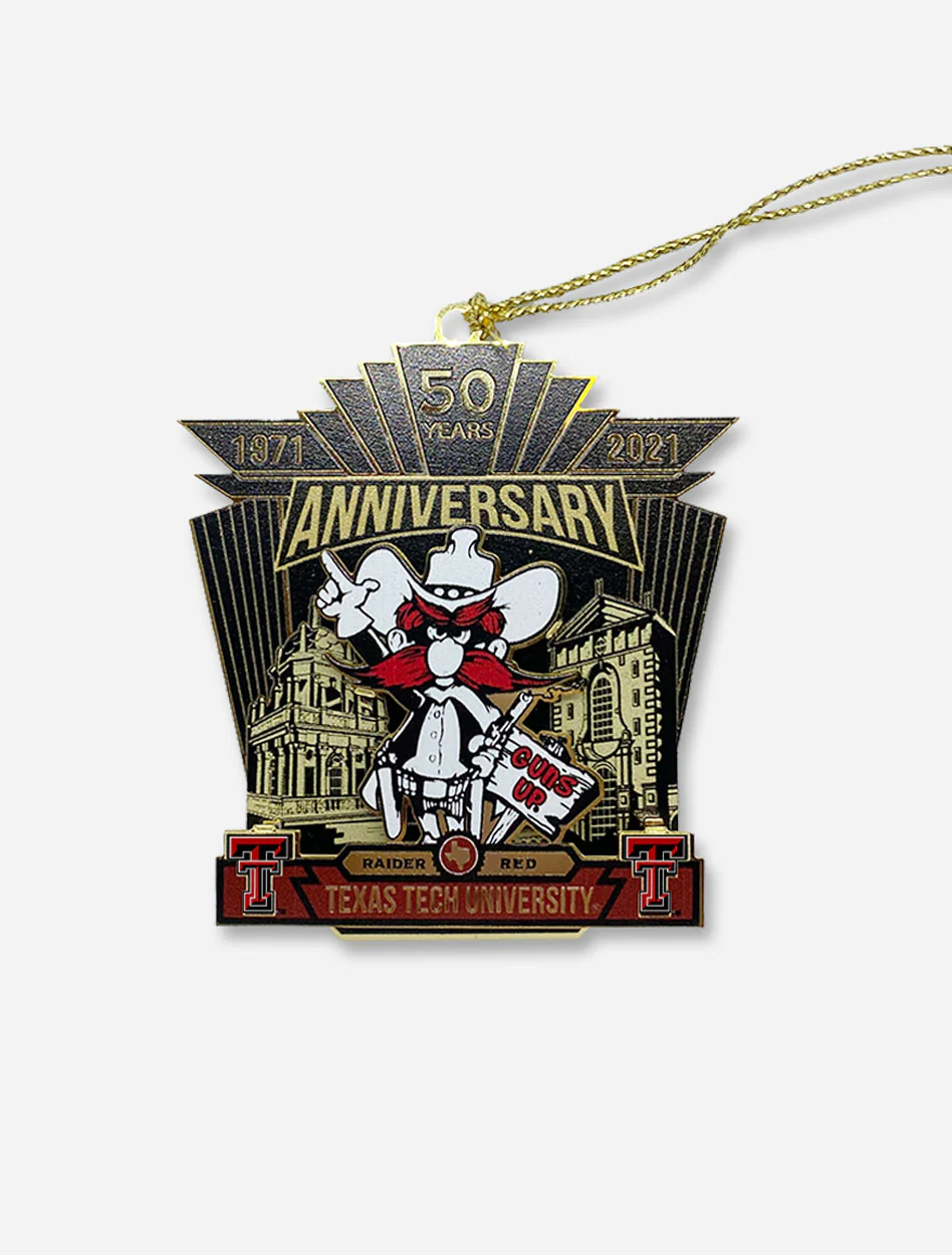Texas Tech Red Raiders "Vintage Raider Red 50th Anniversary" 2021 Collector's Ornament - Image 3