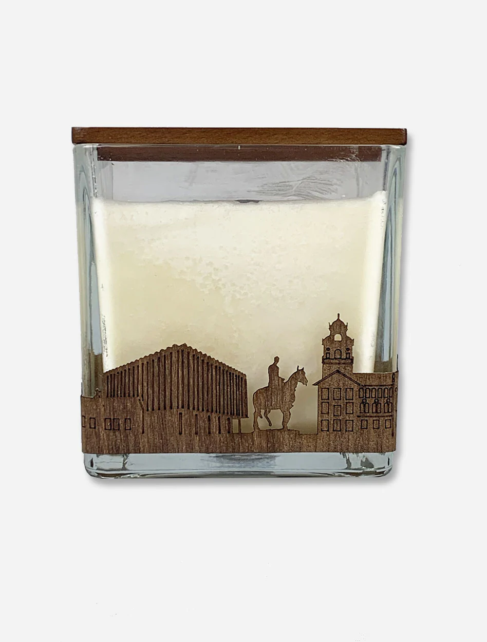 Texas Tech Red Raiders "Wooden Etched University" 4x4 Candle