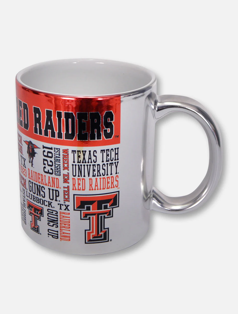 Texas Tech Red Raiders Word and Logo Wrapped Metallic Cafe Mug - Image 2