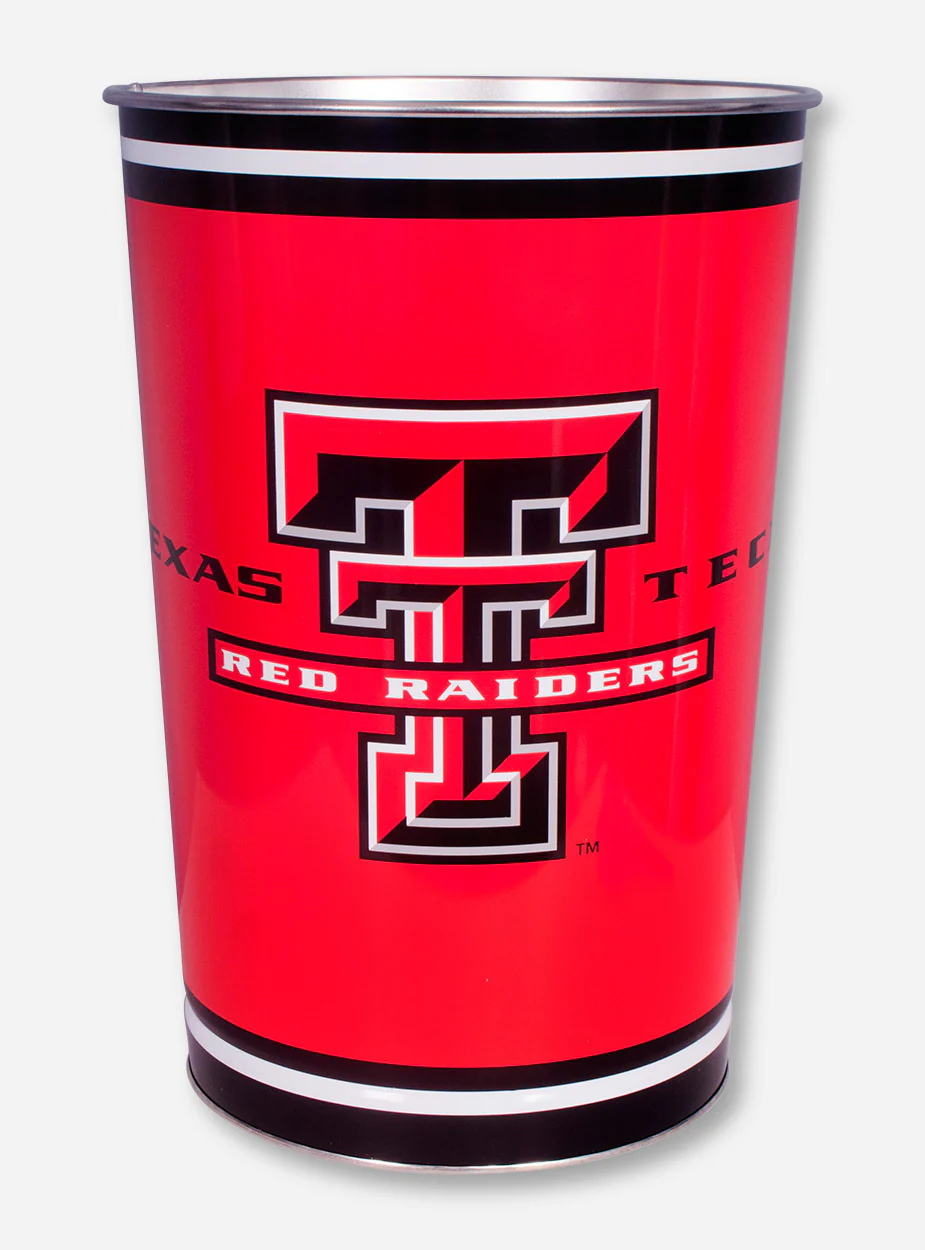 Texas Tech Red Wastebasket