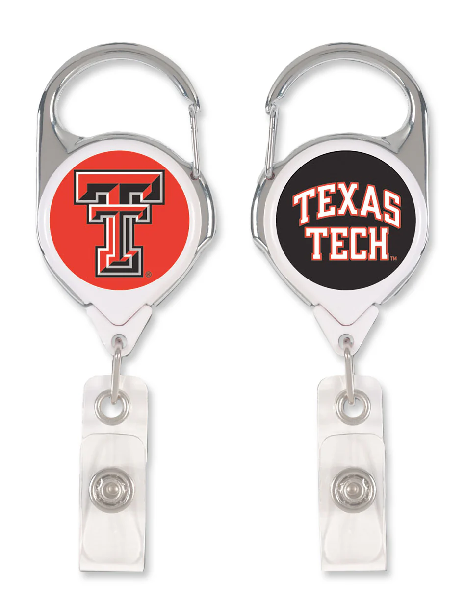 Texas Tech Round Badge Reel Holder