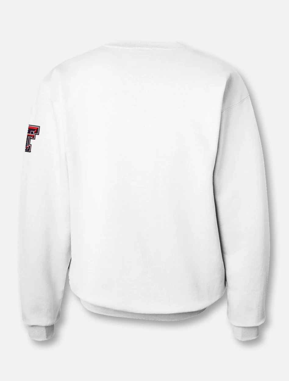 Texas Tech "Rugged Football" Font Twill with Sleeve Print Crew Sweatshirt - Image 6