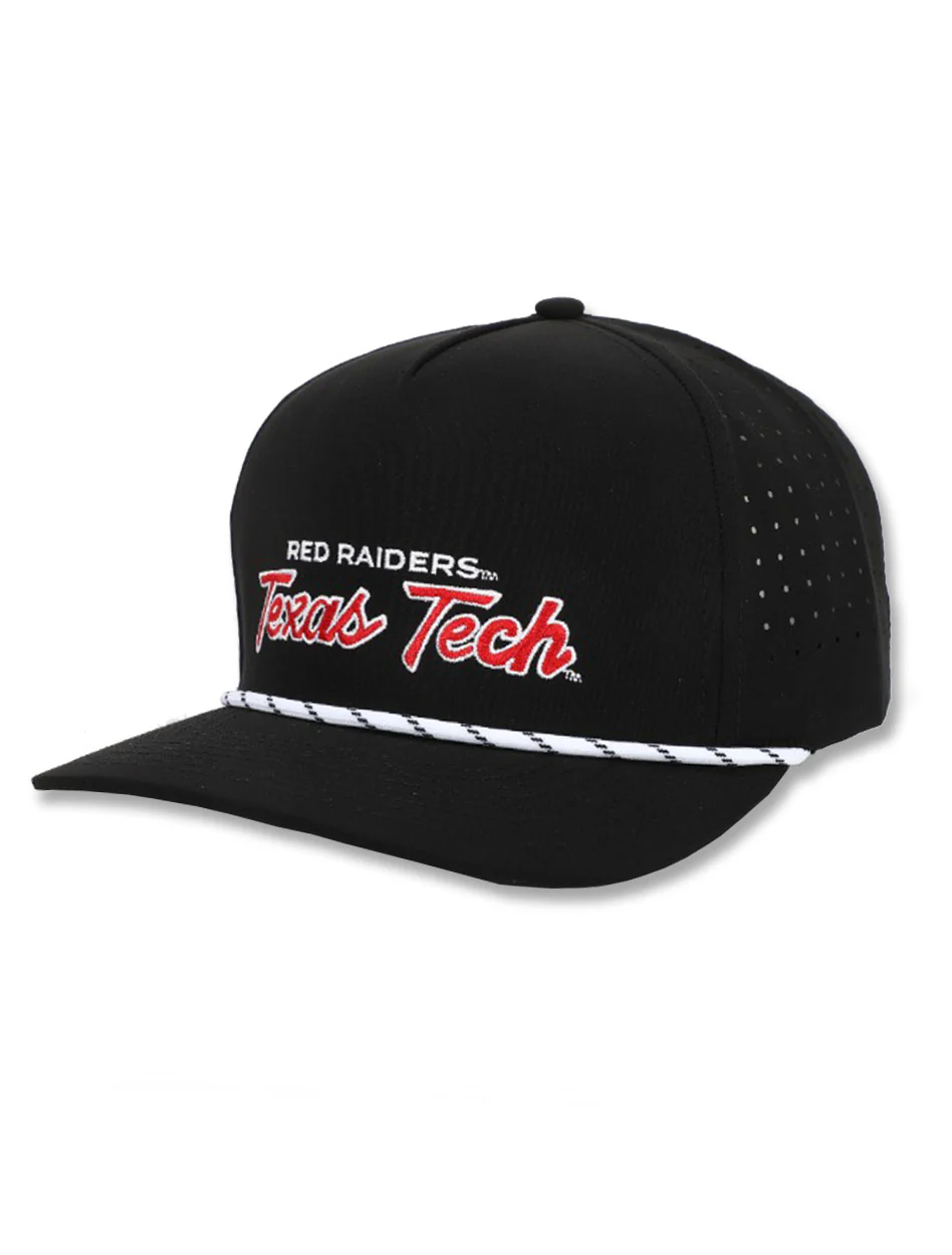 Dark Horse Texas Tech "SL Script" Black Corded Sport Snapback Cap