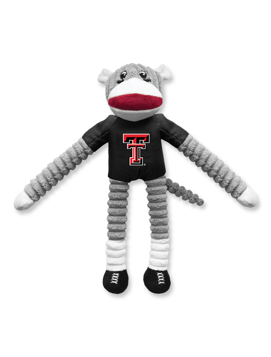 Texas Tech "Sock Monkey" Dog Toy