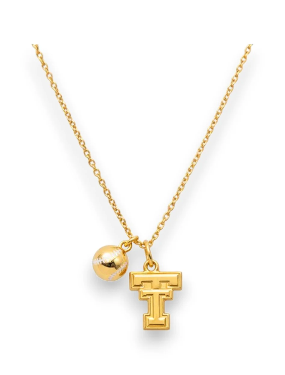 Texas Tech "Softball Charm" Necklace
