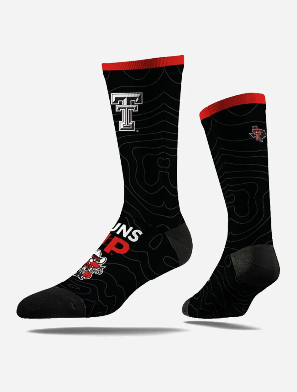 Texas Tech Strideline Guns Up w/ Raider Red Black Crew Sock - Image 2