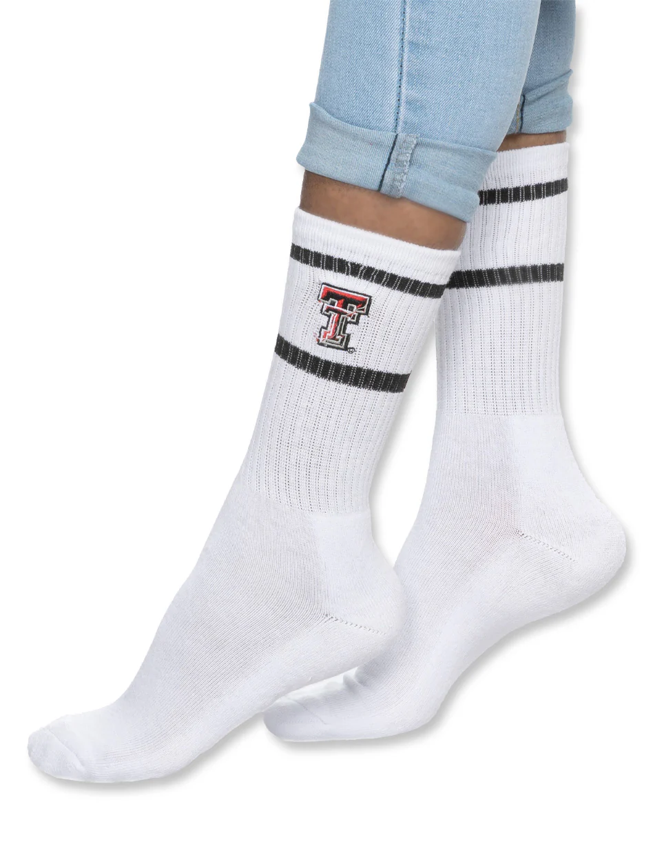 Texas Tech Striped Crew Socks