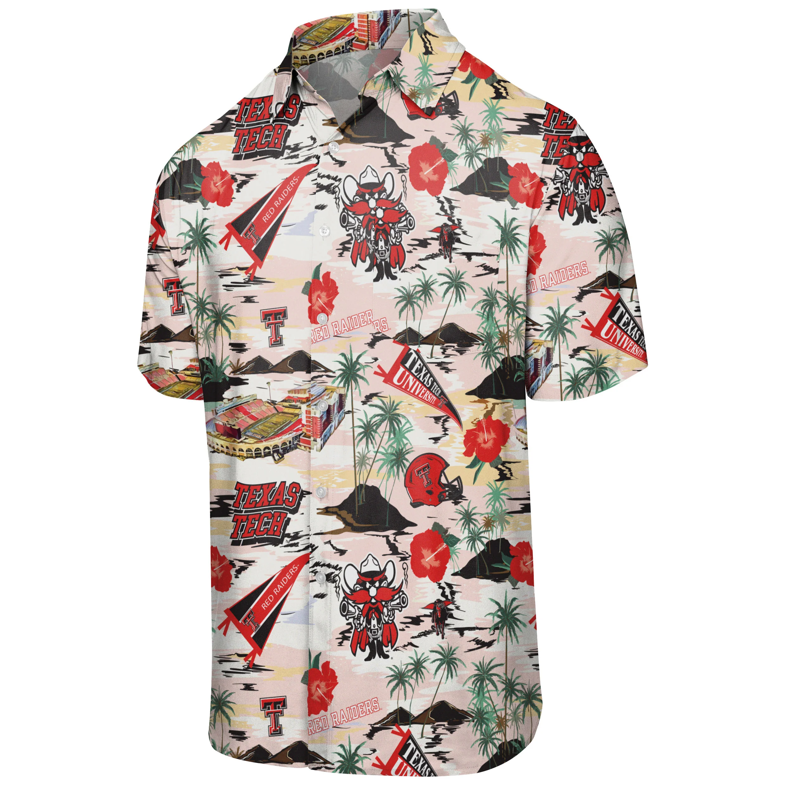 Texas Tech "Thematic Stadium Hawaiian" Button Down Shirt